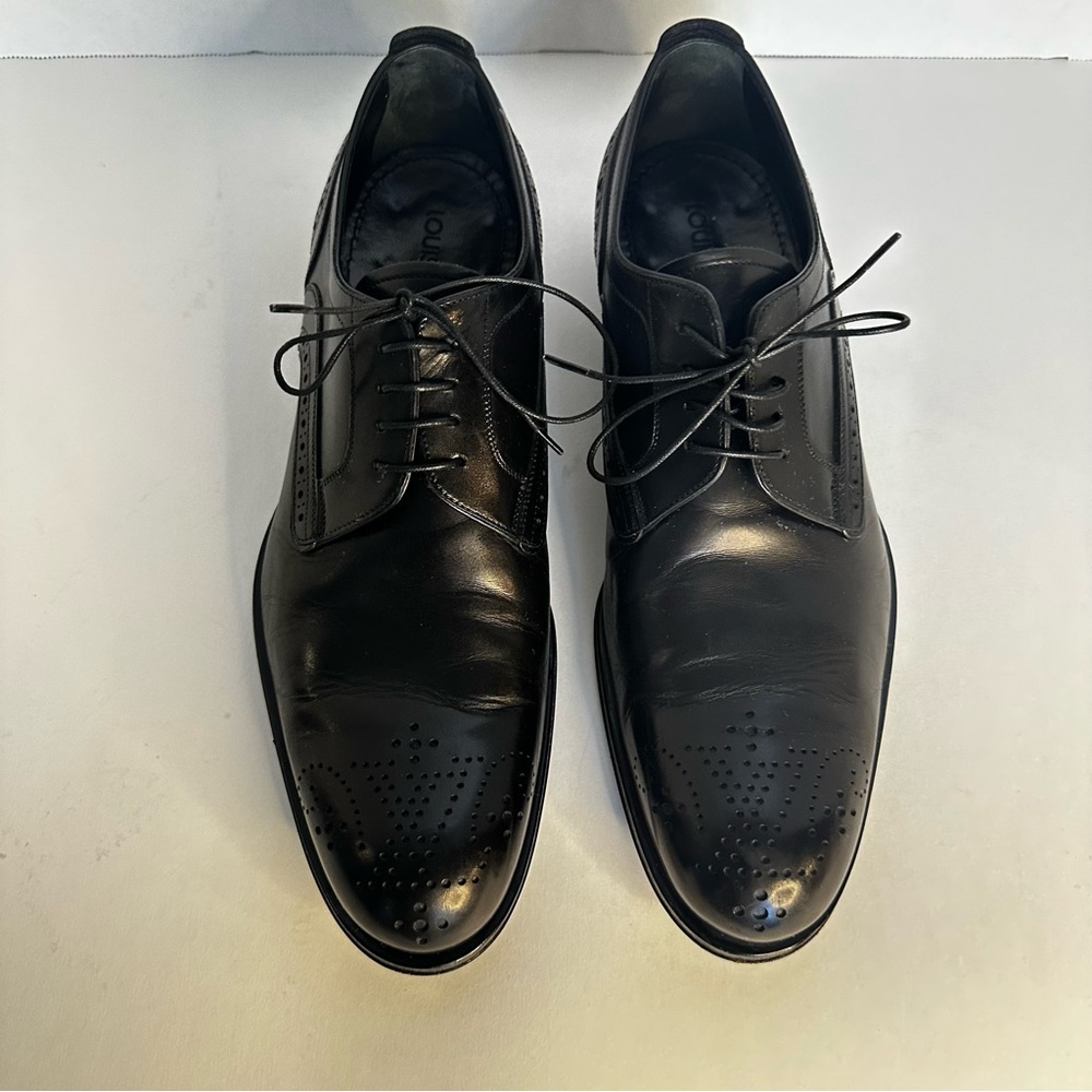 Louis Vuitton Black Leather Oxfords